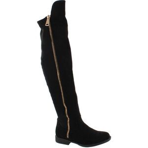 Bamboo MONTEREY-05 Black Suede Womens boots 7 NEW
